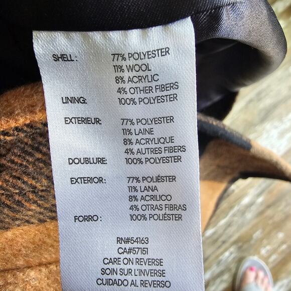 Calvin Klein Belted Shirt Jacket Camel / Black Size L - Picture 10 of 11